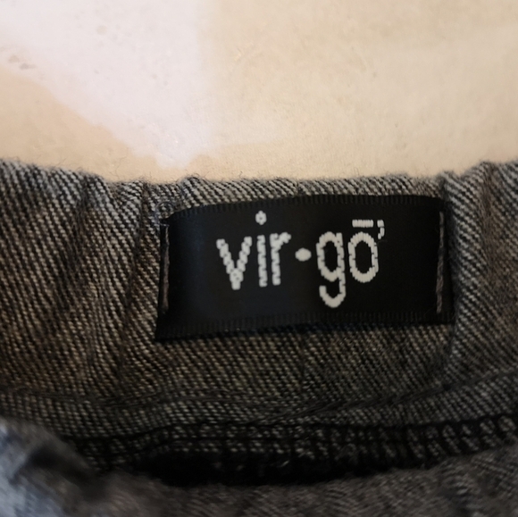 00s neo-vintage Eco-lux signature vir-go' double full circle mini skirt - Picture 3 of 4